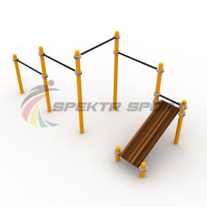 Купить Каскад турников со скамьей для пресса Воркаут SP WRK-12_76mm в Буинске 