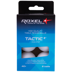 Купить Мяч для настольного тенниса Roxel 1* Tactic, белый, 6 шт в Буинске 