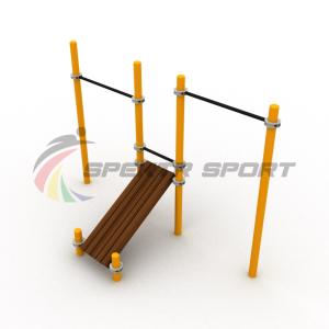 Купить Турники разновысотные Воркаут с лавочкой для пресса SP WRK-36_76mm в Буинске 